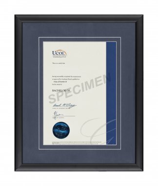 Calais - Blue Matboard with Gold insert