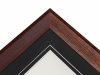 Mahogany Oak Frame, Black Matboard with V-Groove