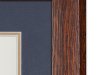 Mahogany Oak Frame, Blue Matboard with Gold Insert