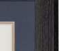 Black Stained Oak-Blue Matboard with Gold insert