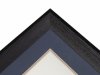 Black Stained Oak-Blue Matboard with Gold insert