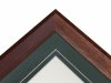 Mahogany Oak Frame, Green Matboard with V-Groove