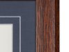 Mahogany Oak Frame, Blue Matboard with V-Groove