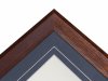 Mahogany Oak Frame, Blue Matboard with V-Groove