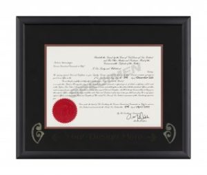 Calais - Black with Brick Red Matboard
