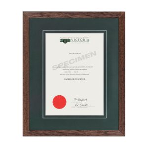 Dark Oak Frame, Green Matboard with V-Groove