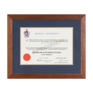 Massey University Rimu Frame with Blue and gold ma