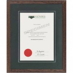 Dark Oak Frame, Green Matboard with V-Groove