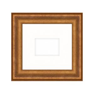 Large Gold with White Mat