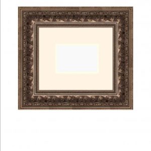 Large Ornate Silver with Matboard