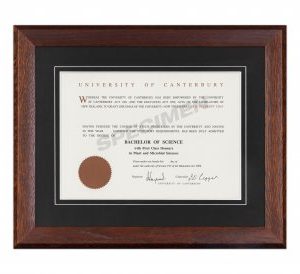 Mahogany Oak Frame, Black Matboard with V-Groove