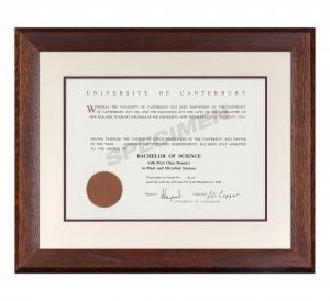 Mahogany Oak Frame, Off White with Red Insert Matboard