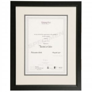 Trinity with Off White Matting and Black Frame