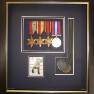 War Medal with photo and Dog Tag